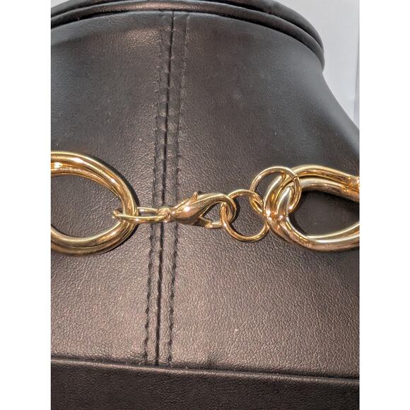 Chunky Heavy Gold Tone Double-Link Curb Chain 19" Necklace - Picture 5 of 6